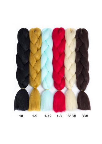 24inch Jumbo tressage extensions de cheveux synthétiques 1 ton 100g haute température fiber de tressage Crochet cheveux 29 couleurs