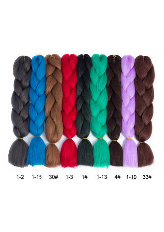 24inch Jumbo tressage extensions de cheveux synthétiques 1 ton 100g haute température fiber de tressage Crochet cheveux 29 couleurs