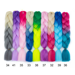HairYouGo Crochet Braids Hair Extensions Hair Ombre 3-4Tone High Temperature Synthetic Hair 24inch Braiding Hair Bundles Deals
