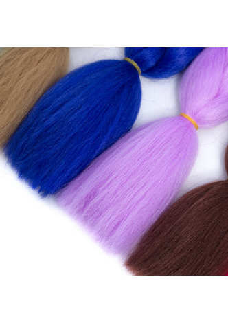 HairYouGo 24inch Jumbo Braiding Synthetic Hair Extensions 1 Tone 100g High Temperature Fiber Crochet Braiding Hair 29 Colors