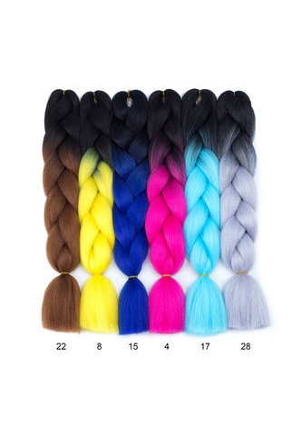 HairYouGo 24inch Ombre High Temperature Fiber Synthetic Jumbo Braiding Hair 100g Crochet Jumbo Braids Hair for Black Women 