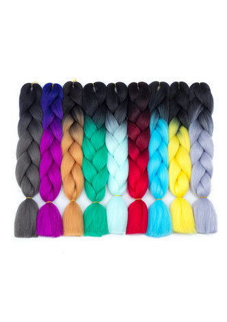 HairYouGo 24inch Ombre High Temperature Fiber Synthetic Jumbo Braiding Hair 100g Crochet Jumbo Braids Hair for Black Women 