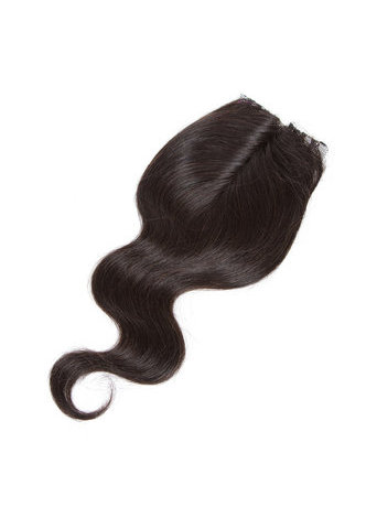 HairYouGo 7A сортность Индийские девственные натуральные волосы Объемная Волна 6 свясок с закрытием #1B натуральный цвет 100г/шт 