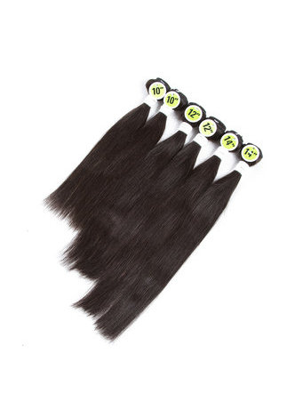 HairYouGo 7A сортность Индийские девственные натуральные волосы прямые 6 свясок с закрытием #1B натуральный цвет 100г/шт 