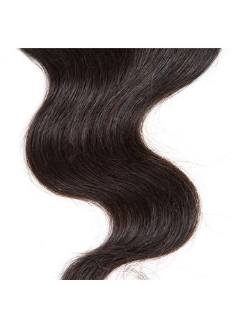 HairYouGo 7A Grade Indien Vergin Cheveux Humains Vague de Corps 6 Bundles avec Fermeture # 1B Nature Couleur 100g / pc
