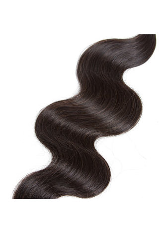 HairYouGo 7A Grade Malaysian Virgin Human Hair Body Wave 6 Bundles with Closure #1B Nature Color 100g/pc