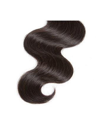 HairYouGo 7A Grade Peruvian Virgin Human Hair Body Wave 6 Bundles with Closure #1B Nature Color 100g/pc