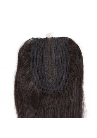 HairYouGo 7A Grade Peruvian Virgin Human Hair Straight 6 Bundles with Closure #1B Nature Color 100g/pc