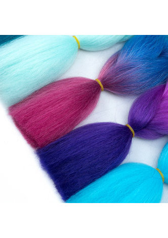 HairYouGo Crochet Braids Hair Extensions Hair Ombre 3-4Tone High Temperature Synthetic Hair 24inch Braiding Hair Bundles Deals