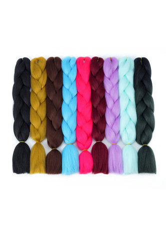 HairYouGo Extensions de cheveux de tressage synthétique 1pc 100g Crotchet Jumbo Tresses Fibre de haute température 29 couleurs pures