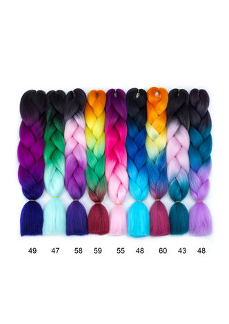 HairYouGo Synthetic Jumbo Braids Hair 100g 24 inch High Temperature Fiber Jumbo Brading Ombre Crochet Braiding Hair Extensions