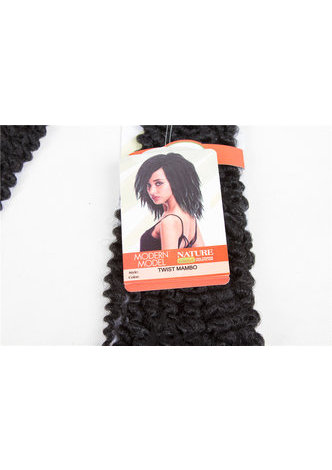 Cheveux YouGo 12 pouces Mambo Twist cheveux pour les femmes noires 5 racines / pack 1B # Kanekalon Basse température 120 g cheveux synthétiques au Crochet