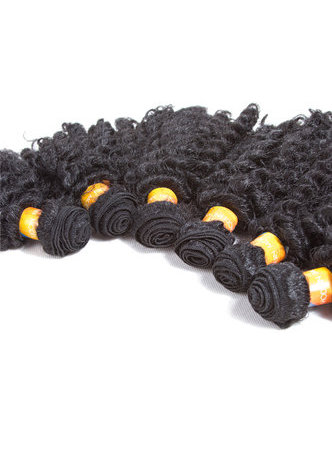 HairYouGo  Синтетические Волосы ткачество 6шт/лот 200г Jazz волна двойной уток ткачества Для Чернокожих Женщин  1B цвет  5.5 дюймов 7дюймов 9дюймов