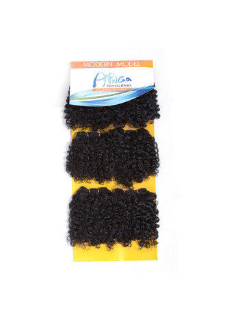 HairYouGo Синтетические Волосы ткачество Для Чернокожих Женщин  100% канекалон волокно 1B цвет  6шт/лот машинный двойной уток  связки  100г