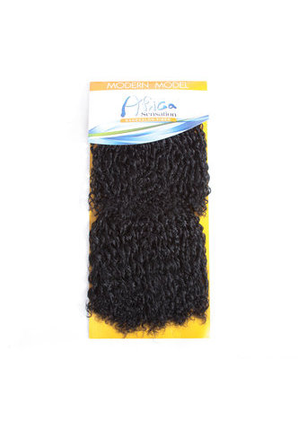 HairYouGo Синтетические короткие Волосы для Наращивания ткачество 7.5 дюймов 100г канекалон Наращивание Волосы связки 1# Для Чернокожих Женщин  2шт/упаковка