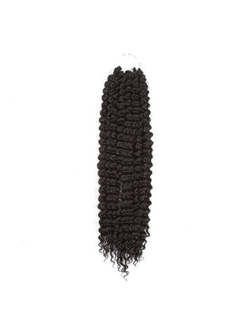 HairYouGo богемская коса  Волосы для Наращивания  Вьющаяся коса  волосы 18дюймов; 1шт канекалон Синтетическая коса волосы 1B Pure цвет 