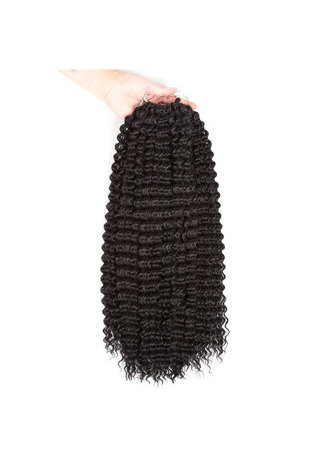 HairYouGo богемская коса  Волосы для Наращивания  Вьющаяся коса  волосы 18дюймов; 1шт канекалон Синтетическая коса волосы 1B Pure цвет 