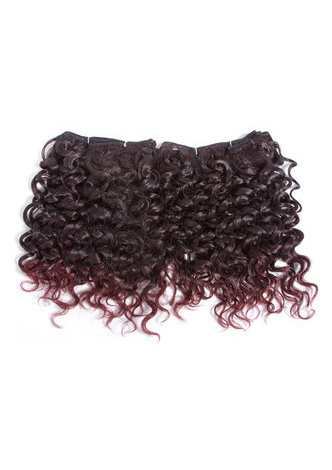 HairYouGo 10inch Synthetic Curly Hair Weave 2Pcs/Pack Medium Short Hair Extensions T2/99J Kanekalon Ombre Hair 6 Colors