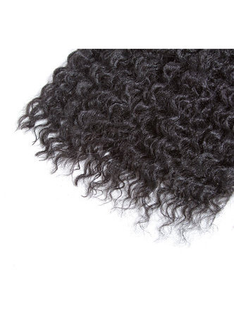 HairYouGo 16дюймов канекалон Синтетические Волосы ткачества 1шт машинный двойной уток  вьющиеся волосы ткачество связки  Для Чернокожих Женщин  1B