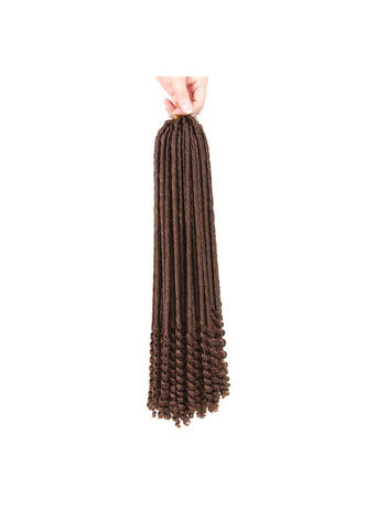 HairYouGo 18inch Synthetic Faux Locs Crochet Hair 1pc 120g Kanekalon Low Temperature Fiber Synthetic Curly Hair Extensions