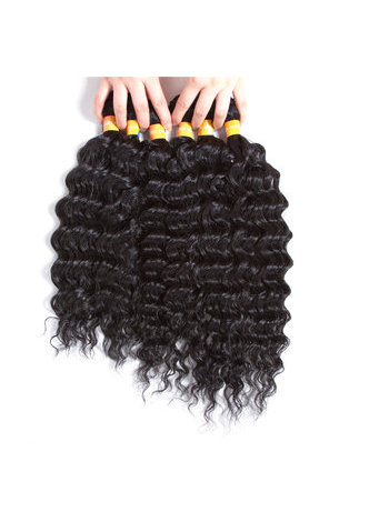 HairYouGo 1B# Синтетический Розаволна Наращивание Волосы 6шт/упаковка канекалон волокно Волнистый ткачество Для Чернокожих Женщин  14-18 дюймов ткачества
