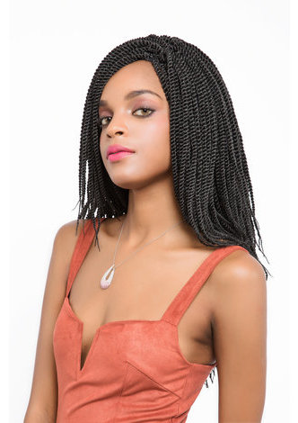 HairYouGo 1B # Sister Lock cheveux pour femmes noires 56roots / pack Faux Serrures Kanekalon Synthétique Crochet Tresses Bundles de cheveux