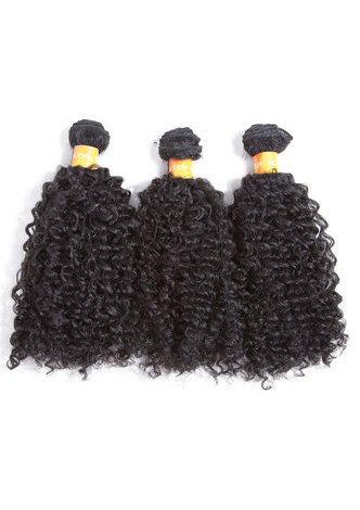 HairYouGo 1B# Synthetic Curly Hair Extensions 9.5inch 6Pcs/Pack Kanekalon Hair Wave Bundles Deals Machine Sewed Double Weft