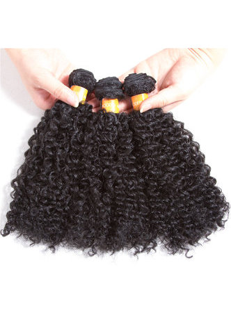 HairYouGo 1B# Synthetic Curly Hair Extensions 9.5inch 6Pcs/Pack Kanekalon Hair Wave Bundles Deals Machine Sewed Double Weft