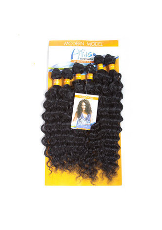 HairYouGo 1B# Synthetic Rose Wave Hair Extensions 6pcs/Pack Kanekalon Fiber Wavy Weave for Black Women 14-18 inch Weaving