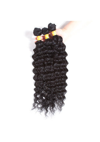 HairYouGo 1B# Synthetic Rose Wave Hair Extensions 6pcs/Pack Kanekalon Fiber Wavy Weave for Black Women 14-18 inch Weaving