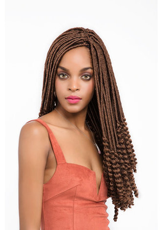 HairYouGo Curly Faux Locs Hair 24roots/pack 18 inch Kanekalon Low Temperature 120g 30# Synthetic Crochet Braids Hair Bundles