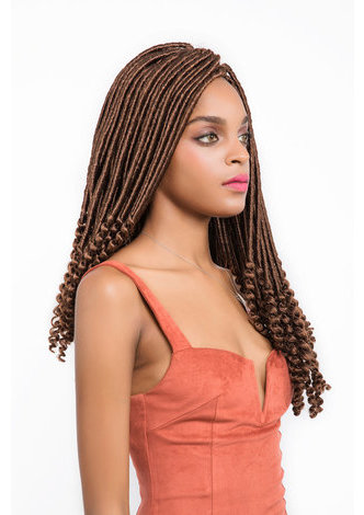 HairYouGo Curly Faux Locs Hair 24roots/pack 18 inch Kanekalon Low Temperature 120g 30# Synthetic Crochet Braids Hair Bundles