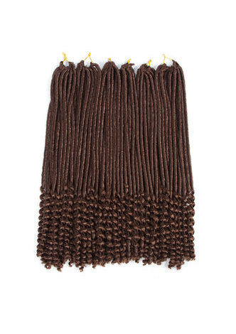 HairYouGo Faux Locs Вьющаяся коса волосы 30# канекалон  низкая Температура волокно 18 дюймов Синтетический коса Наращивание Волосы 5шт