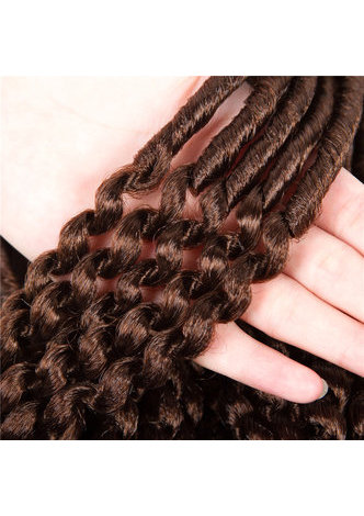 HairYouGo Faux Locs Вьющаяся коса волосы 30# канекалон  низкая Температура волокно 18 дюймов Синтетический коса Наращивание Волосы 5шт