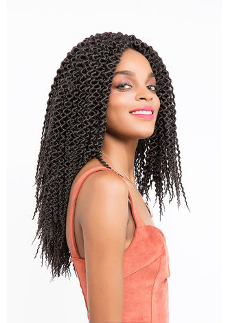 HairYouGo Havane Twist tresse cheveux 28 racines / paquet Kanekalon basse température 1 b # Crochet tressage extensions de cheveux bouclés