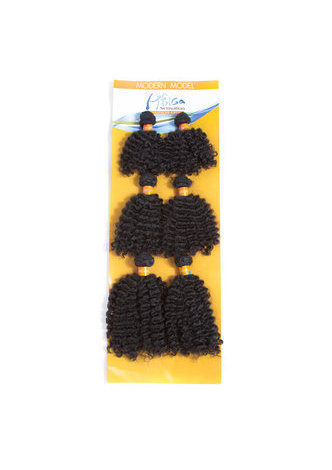 HairYouGo Jazz волна Синтетический Волнистый волосы ткачество 6шт/лот 200г двойной уток ткачества Для Чернокожих Женщин  1B цвет  5.5 дюймов 7дюймов 9дюймов