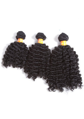 HairYouGo Synthétique Cheveux Trame 6 pcs / lot 200g Jazz Vague Double Trame de Tissage pour les Femmes Noires 1B Couleur 5.5 pouces 7 pouces 9 pouces