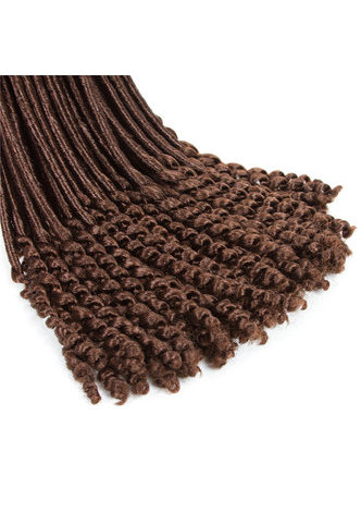 HairYouGo Synthetic Crochet Braids Hair 18inch Faux Locs Curly Ends Crochet Hair 30# 120g/pc Kanekalon Low Temperature Fiber