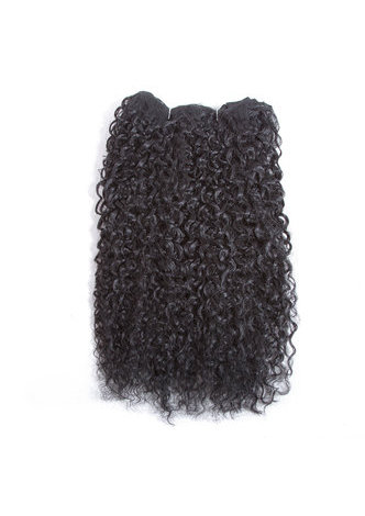 HairYouGo Synthetic <em>Curly</em> <em>Hair</em> Bundle Deal 14inch 1Pcs Medium Long <em>Hair</em> Wave 1B# Double Weft 120g