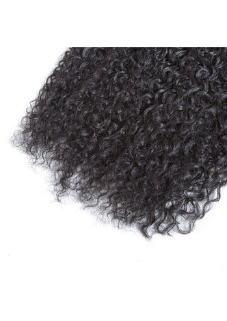 HairYouGo Synthetic Curly Hair Bundle Deal 14inch 1Pcs Medium Long Hair Wave 1B# Double Weft 120g Kanekalon Hair