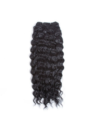 HairYouGo Synthetic Curly Hair Extensions 22inch 1Pc/Pac Kanekalon Hair Wave 1# Black Double Weft 120g Hair Bundles