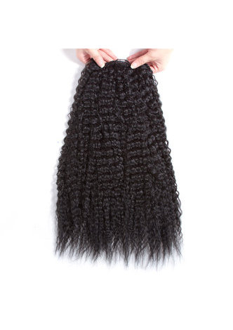 HairYouGo Synthetic DANCE Kanekalon Synthetic Hair Extension 1pc 18inch Curly Hair Bundles Machine Sewed Double Weft 1B Color