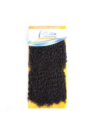 HairYouGo Synthetic Short Curly Hair Weave 7.5inch 100g Kanekalon Hair Extensions Bundles Deals 1# For Black Women 2pcs/Package