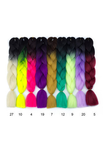 HairYouGo Jumbo Tresse Cheveux 100g 24 pouces Crotchet Haute Température Fibres Synthétiques Cheveux Cheveux Couleurs Pure 1 pcs / lot