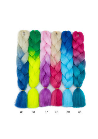 HairYouGo Ombre Braiding Hair Expressions 24'' 100g Synthetic Crochet Braids Hair 2 Tone 1Pc Heat Resistant Braiding Hair Bundle
