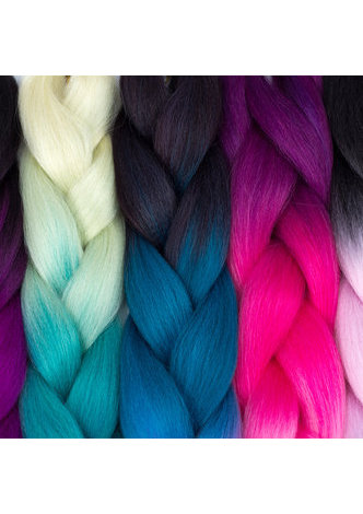 HairYouGo Ombre Haute Température Fibres À Tresser Synthétique Crochet Jumbo Tresses 24 polegada 100 g Arc-En-Ombre Tone Couleur Tressage Cheveux