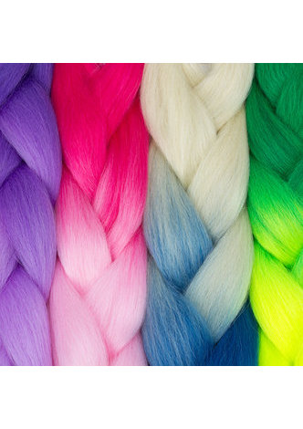 HairYouGo Ombre Haute Température Fibres À Tresser Synthétique Crochet Jumbo Tresses 24 polegada 100 g Arc-En-Ombre Tone Couleur Tressage Cheveux