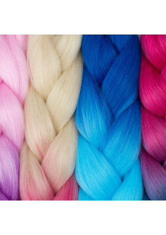 HairYouGo Ombre Haute Température Fibres À Tresser Synthétique Crochet Jumbo Tresses 24 polegada 100 g Arc-En-Ombre Tone Couleur Tressage Cheveux