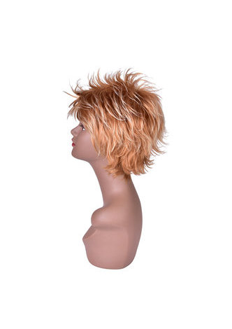 HairYouGo короткие прямые парики Для Женщин   24-30-613# Ombre волосы с чёлкой 4.7дюймов пушистый Синтетический  термостойкие Волокна Парик 1шт
