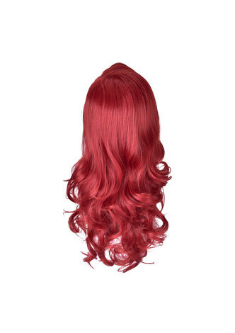 HairYouGo парик карнавальный 28 дюймов термостойкие Волокна Парик1шт красный длинные Волнистый женский  Синтетический Парик косплей Карнавальный парик 2045